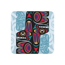 Native Northwest Thunderbird and Whale Coaster