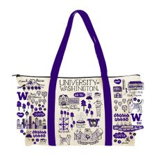 Neil Julia Gash U of W UW University of Washington Huskies Canvas Weekend Bag