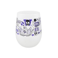Neil Julia Gash U of W UW University of Washington Huskies Frosted Stemless Wine Glass 17oz