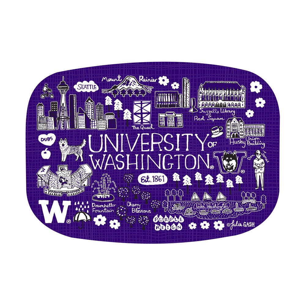 Neil Julia Gash U of W Melamine Food Platter 14"