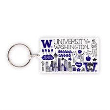 Neil Julia Gash University of Washington Huskies Recycled Wood Key Chain