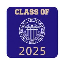 Neil Purple Class of 2025 University of Washington W Seal Wood Magnet