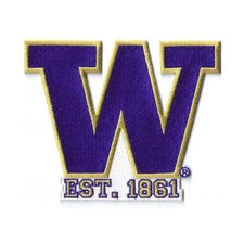 Neil Purple W University of Washington Huskies Est. 1861 Patch 5"