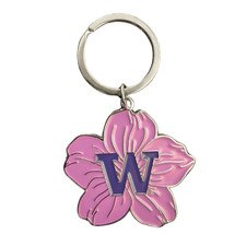 Neil Purple W Washington Huskies Cherry Blossom Key Chain