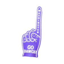 Neil Purple Washington Go Dawgs Number 1 Foam Finger