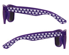 Neil Purple White W All Over Washington Huskies Campus Shades Sunglasses