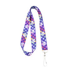 Neil Rainbow Hearts W 3/4" Sublimated Satin Lanyard