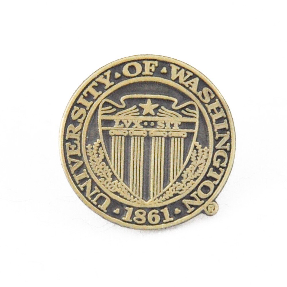Neil Unisex Gold U of W Seal Lapel Pin