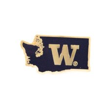 Neil Unisex Purple W State of Washington Lapel Pin