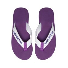 Neil Unisex Purple Washington Huskies Deluxe Flip Flops