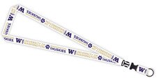 Neil White Purple Gold Washington Huskies Paw 1861 Satin Pull-Apart Lanyard