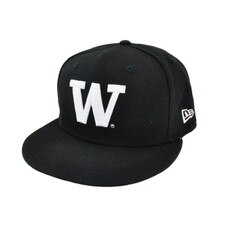 New Era Black 59Fifty White W Fitted Hat