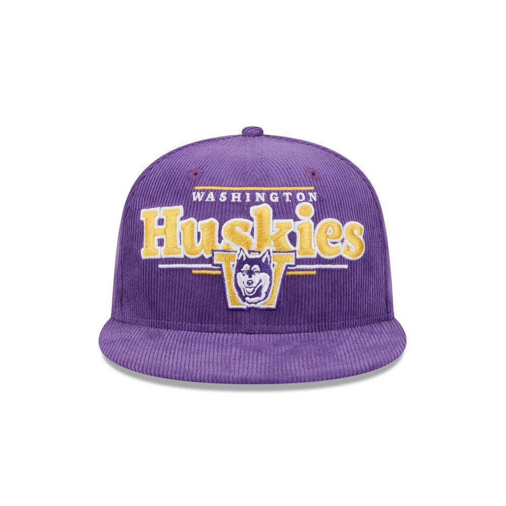 New Era Purple Washington Huskies 9Fifty DISPLAY Vault Dog Corded Snapback Hat