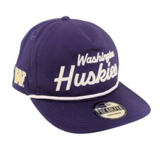 New Era Purple Washington Huskies Chain Stitch GOLFER Snapback Hat