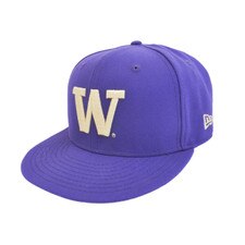 New Era Solid Purple 59Fifty Gold W Fitted Hat