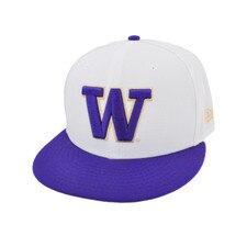 New Era White Purple 59Fifty Purple W Fitted Hat