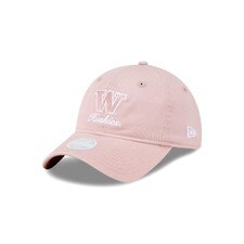 New Era Women's Pink W Script Huskies 9Twenty Preppy Adjustable Hat