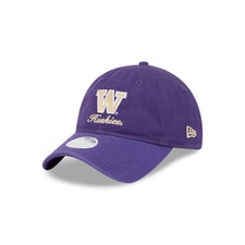 New Era Women's Purple W Script Huskies 9Twenty Preppy Adjustable Hat