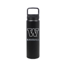 Nordic Black W Baseball Insulated Stainless Steel Bottle 24oz