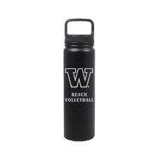 Nordic Black W Beach Volleyball Insulated Stainless Steel Bottle 24oz
