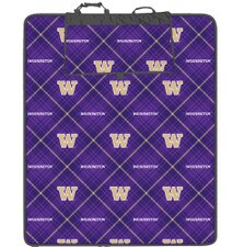 Northwest Purple Gray W Washington Huskies Zip-Up Outdoor Picnic Blanket 60" x 70"