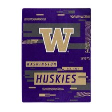 Northwest Purple W Washington Huskies Digitize Plush Raschel Blanket 60" x 80"