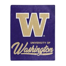 Northwest Purple W Washington Huskies Signature Raschel Throw Blanket 50" x 60"