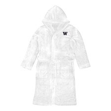 Northwest White W Washington Huskies Silk Touch Hooded Fleece Robe