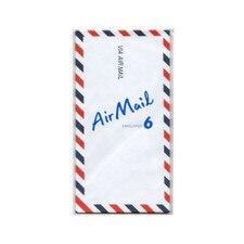 Okina 4"X7.5" Medium Airmail Envelopes 6ct