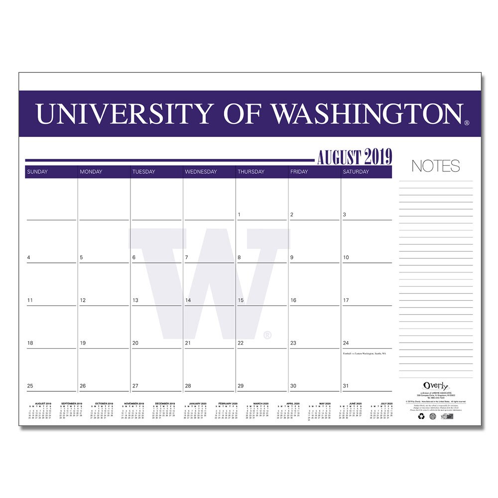 Uw Calendar 2020 Calendar 2020