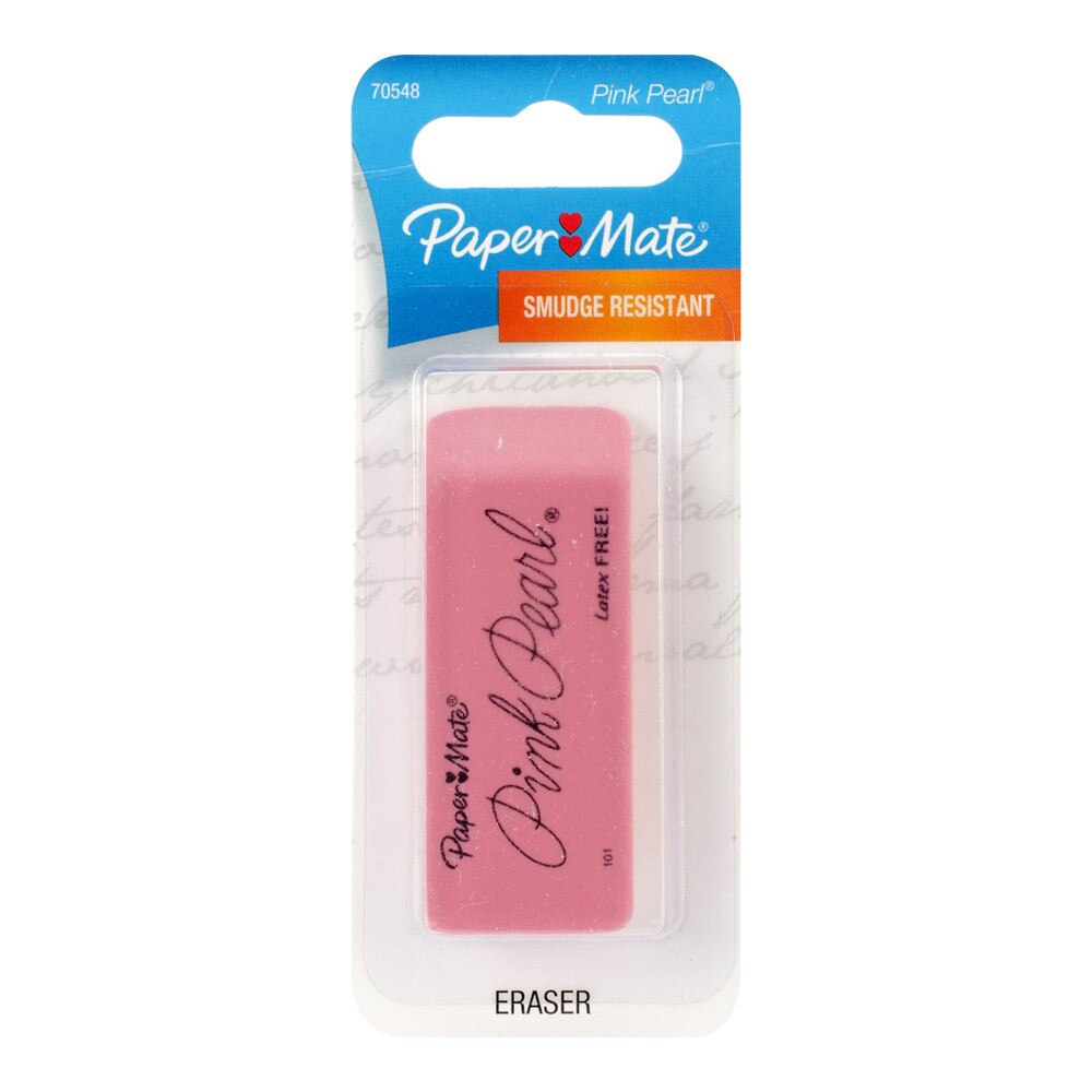 Paper Mate Pink Pearl Eraser Package