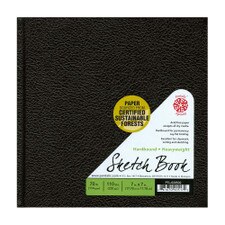 Pentalic Black 7" x 7" 70 lb. Hardbound Sketch book