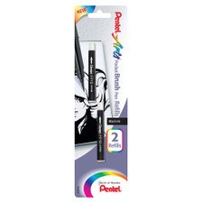Pentel Black Pocket Brush Pen Refills 2pk