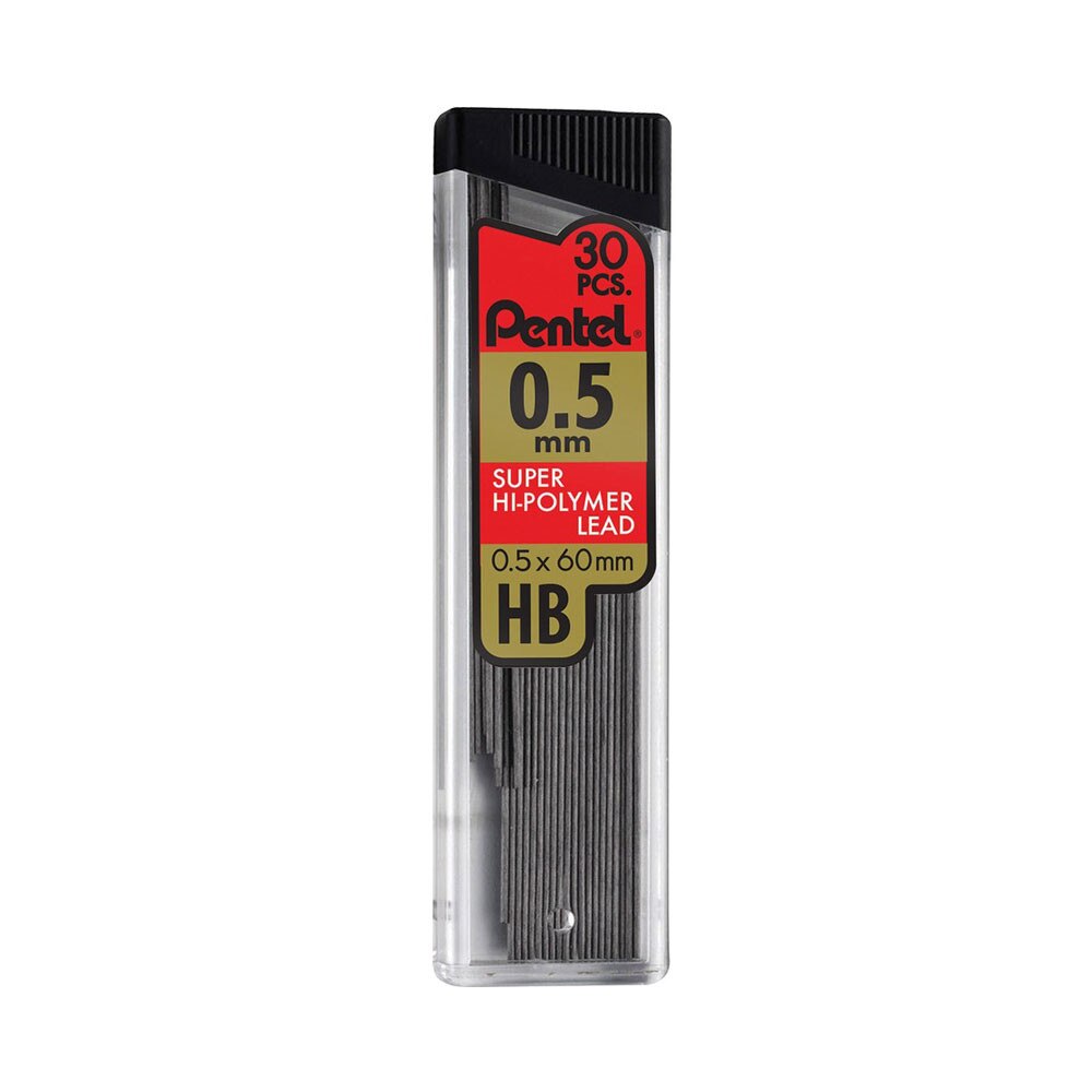 Pentel Super Hi-Polymer HB .5mm Leads 30 Pieces