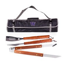 Picnic Time W Washington Huskies BBQ Tote & Grill Set 3pc