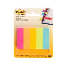 Post-it Five Neon Colors 0.5"x1.75" Page Markers 500ct