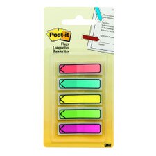 Post-it Five Bright Colors 0.5" Arrow Flags 100 Pack