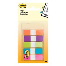 Post-it Five Bright Colors 0.5" Flags 100 Pack