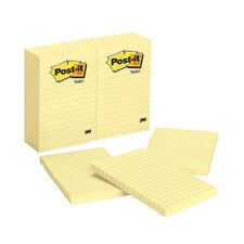 Post-it Yellow Lined 4x6 Notes 100 Sheets
