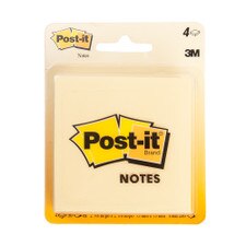 Post-it Yellow 3x3 Notes 4 Pack