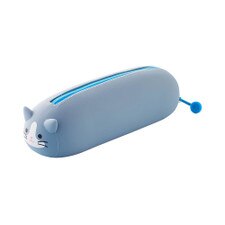 PuniLabo Gray Cat Lying Down Zipper Pouch