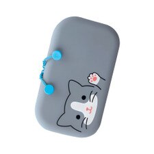 PuniLabo Gray Cat Zipper Pouch