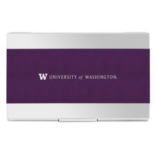 Purple W Washington Business Card Case