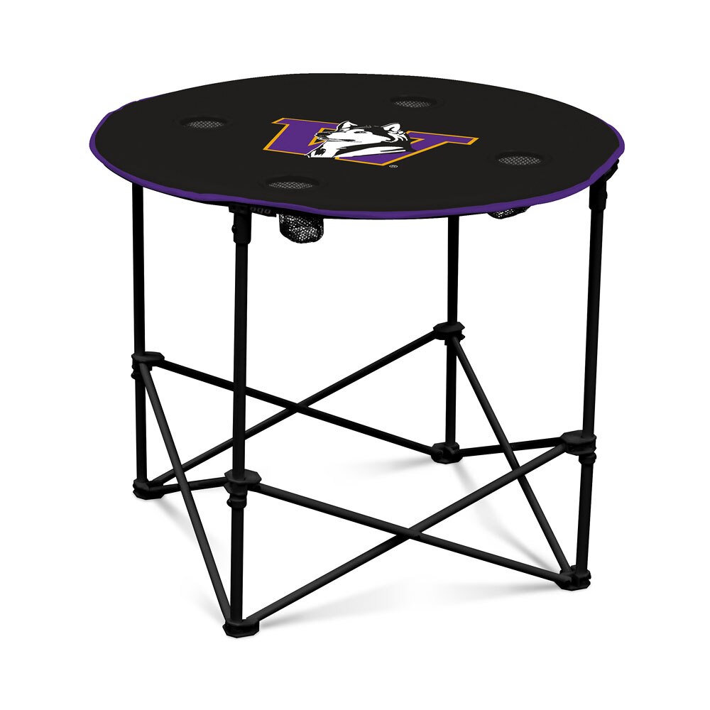 Purple And Black Retro Dog Round Tailgate Table