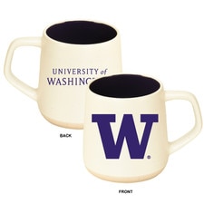 RFSJ White W University of Washington Huskies Speckled Barbara Ceramic Mug 20oz