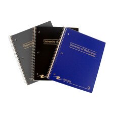 RS U of W Assorted 9" x 11" 3-Subject Notebook 120 sheets