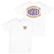 Retro Brand Men's Washington Huskies Vault Dog Front Back Sueded Tee