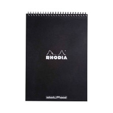 Rhodia Black 8.25"x11.75" Dot Top Wirebound 80ct
