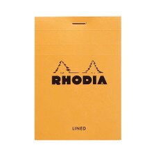 Rhodia Orange 3 3/8"x4 3/4" Lined Top Stapled 80ct
