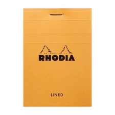 Rhodia Orange 3"x4" Lined Top Stapled Notepad 80ct